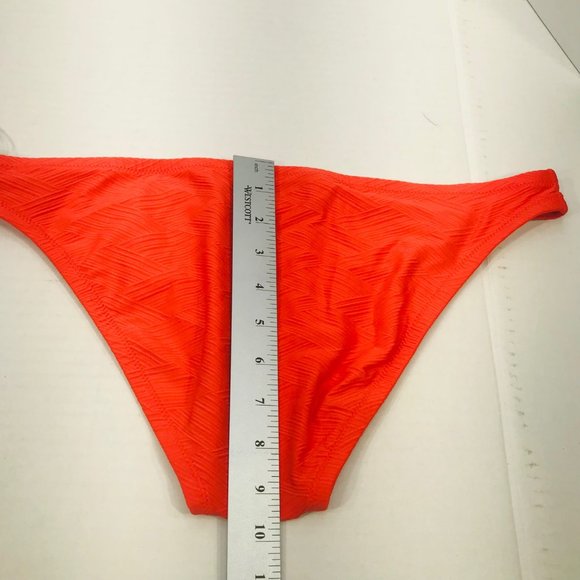 Shade And Shore Women's Size Large 12-14 Cheeky Bikini Swim Bottom Orange New - Picture 8 of 8
